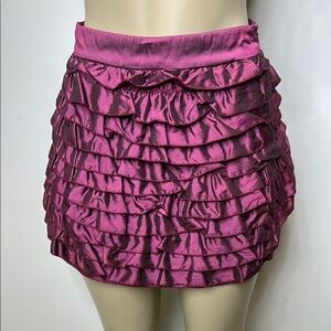 Forever 21 Burgundy Layered Mini Skirt